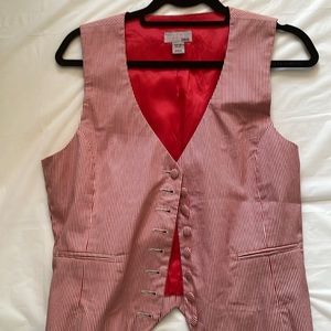 H&M Red women pinstripe vest